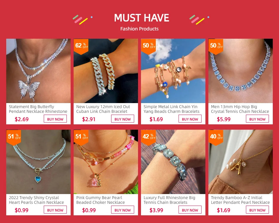 Iced Out Rhinestone Cuban Link Chain Bracelet for Women Luxury Bling Crystal Cuban Chunky Bracelets Men Punk Hip Hop Jewelry