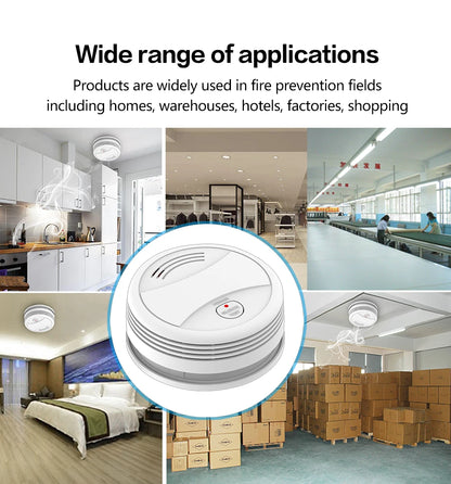 Tuya Smart Wifi Smoke Detector Sensor 80DB Alarm Fire Smoke Detector Wifi Fire Protection Home Security Alarm Smart Life APP