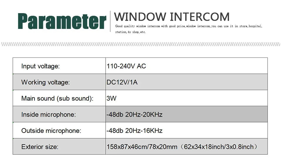 Retevis RT-9908 Dual Way Window Intercom System Bank Counter Interphone Two Way Intercom Intercom bank pharmacy Table Microphone