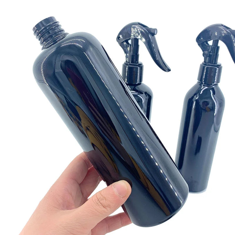500ml 300ml 250ml Trigger Sprayer Atomizer Black PET Mist Spray Bottle for Cleaning Detergent  10pcs/lot P304