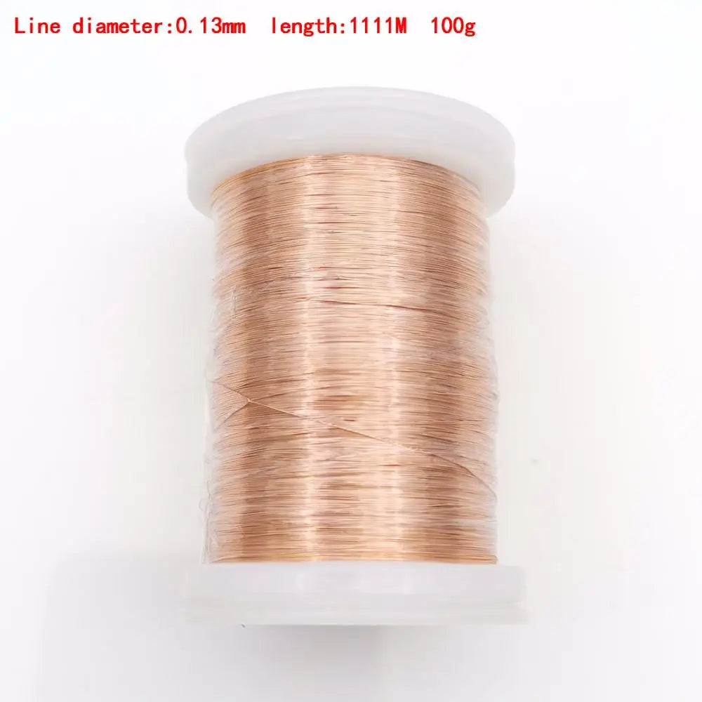 0.13mm 0.25mm 0.51mm 1mm 1.25mm copper wire Magnet Wire Enameled Copper Winding wire Coil Copper Wire Winding wire Weight 100g