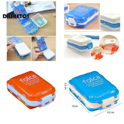 Pocket Pill case Folding Multi-layer Medicine Pills Storage cases Vitamin Drug  Box organizer Container pharmacy Box coffret