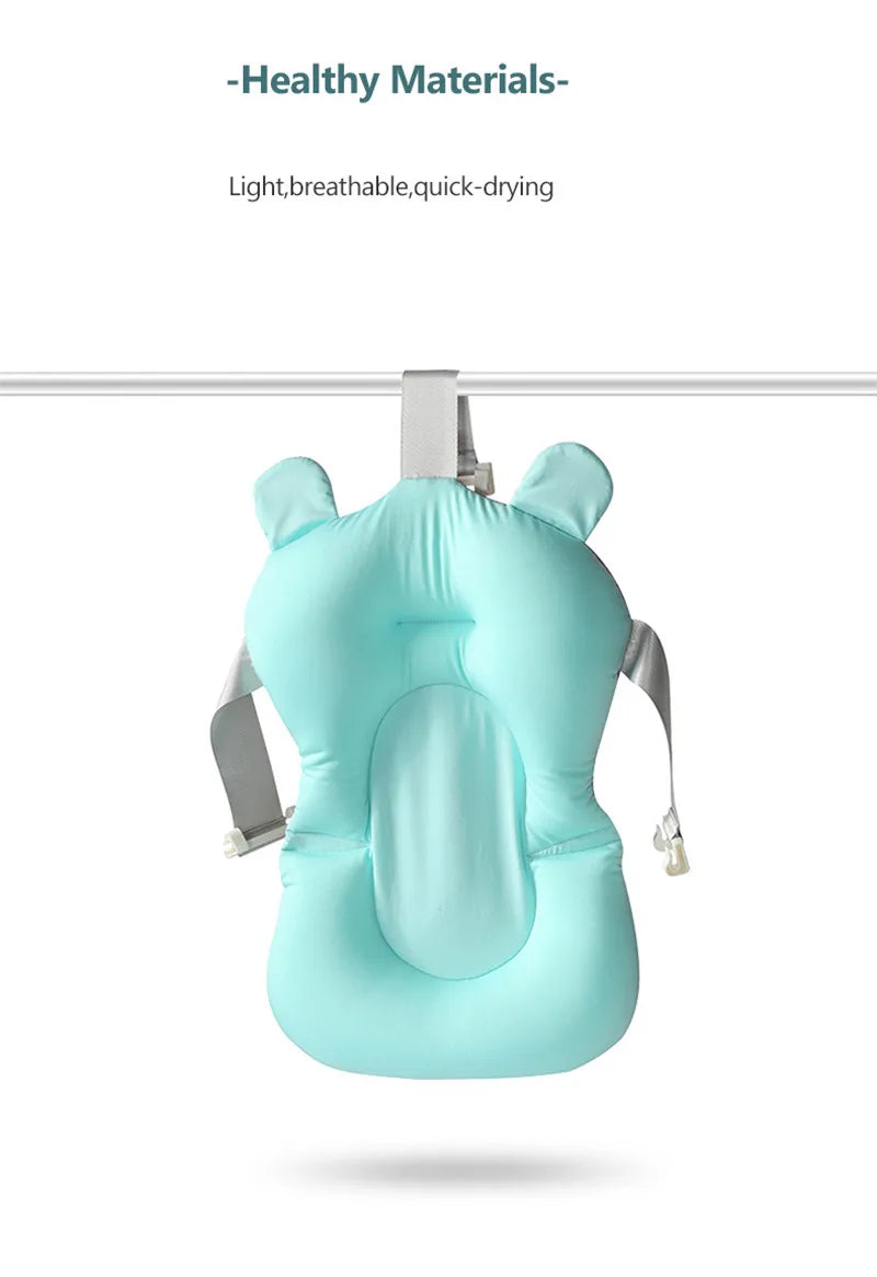 Baby Shower Bath Tub Pad Non-Slip Bathtub Mat Newborn Safety Security Bath Support Cushion Animal Soft Pillow Care Accessories