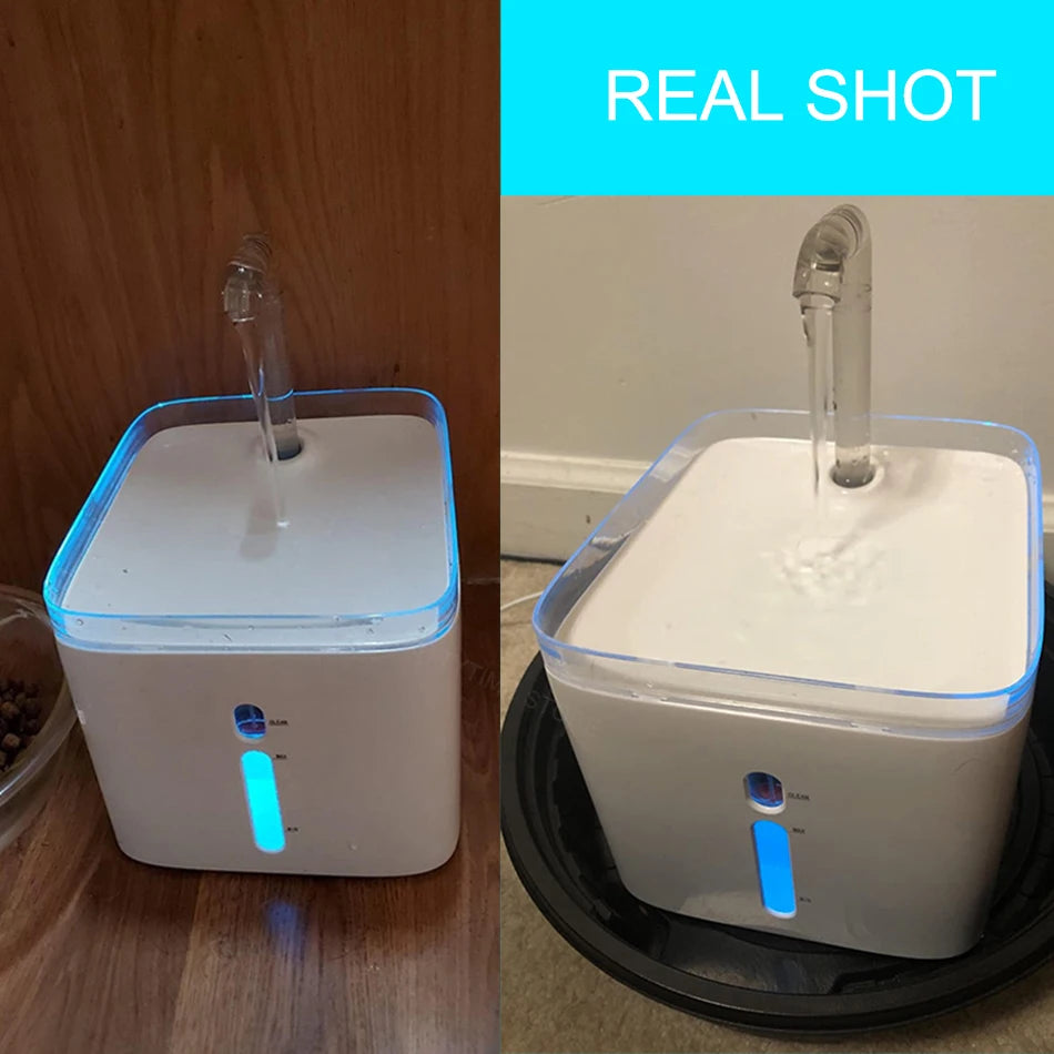 Water Pump LED Light For Cats Fountain Dogs Pet Dispenser  Submersible Fish Tank Blue Light Auto Feeder Replacement Accessories