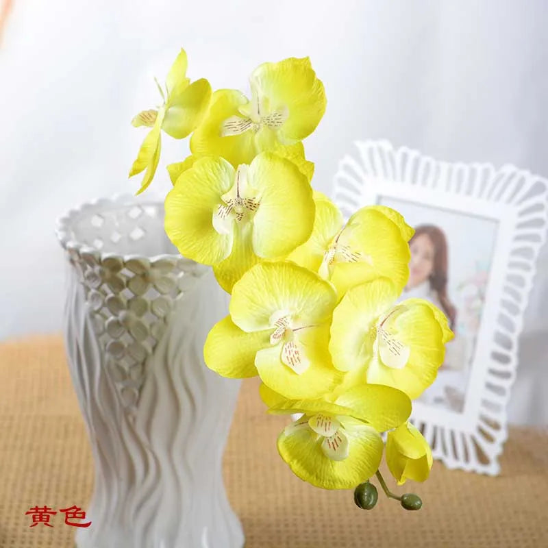 3D Artificial Butterfly Orchid Flowers Fake Moth flor Orchid Flower for Home Wedding DIY Decoration Real Touch Home Decorations