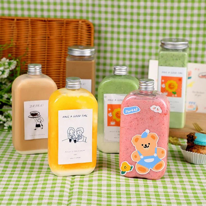 Plastic Bottles For Drinks Storage Containers Drinking Water Bottles Plastic Water Bottle With Lids Caps Dropshipping