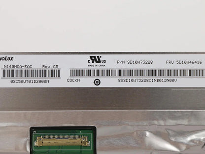 14.0 inch Laptop LCD Screen N140HCA-EAC C2 C4 C5 C6 For Lenovo ThinkPad L14 L14 Gen 2 T14 P14s Gen 1 T490 T495 P43s 30pin eDP