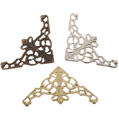 10Pcs Wooden Case Corner Protector Decorative Corner Furniture Metal Crafts Jewelry Box Corner Foot