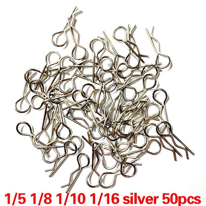 50pcs Rc Car Parts 1/5 1/6 1/7 1/8 1/8 1/12 1/16 Rc Cars Shell Body Clips Pins Housing Latch R Buckles Fixed For Trx-4 Scx10 Hsp