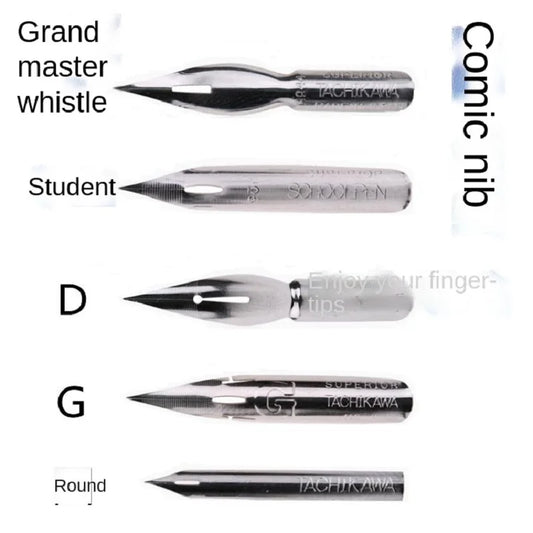 Japanese craftsman nikko TACHIKAWA comic nib G/D/round/student/whistle nib Painting, stationery, student supplies