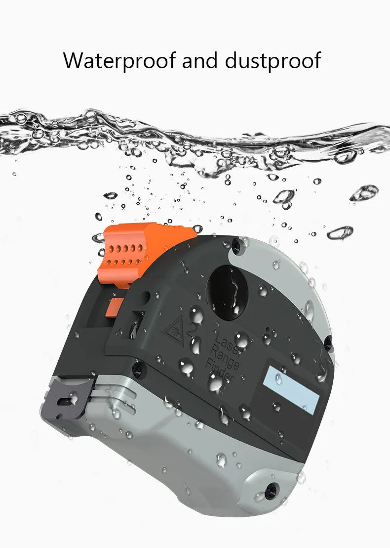 40M Laser Measuring Tape with Battery Retractable Digital Electronic Tape Measure Multi Angle Measuring Tool