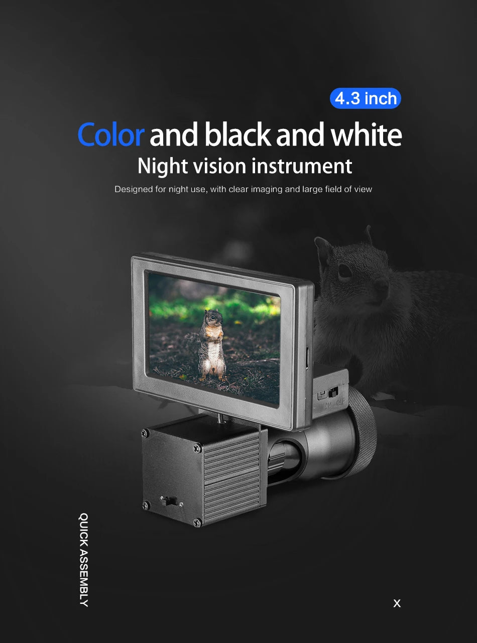 Fire Wolf Night Vision 4.3 Inch Display Siamese Scope Video Cameras Infrared illuminator Riflescope Hunting Optical