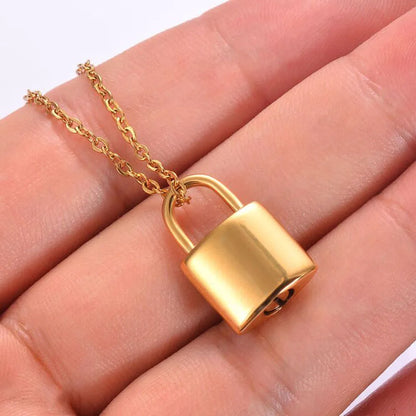 New Style Stainless Steel Small Pad Lock Cremation Ashes Urn Necklace Jewelry Keepsake Pendant Lock Memorial Jewelry