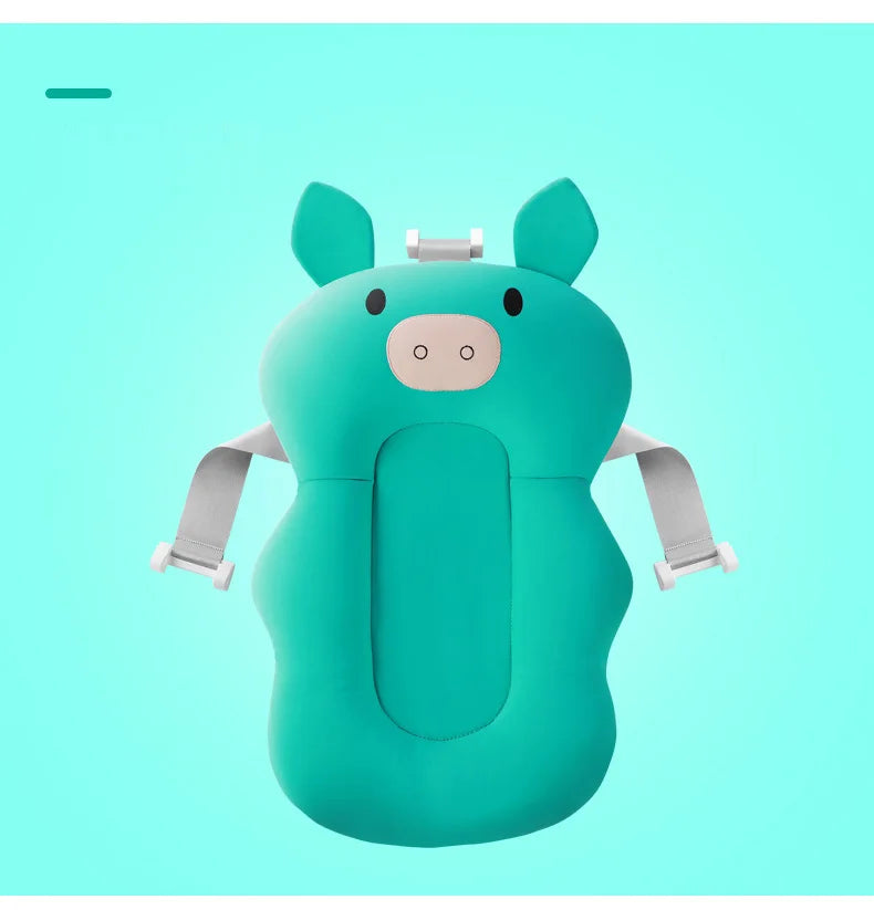 Baby Shower Bath Tub Pad Non-Slip Bathtub Mat Newborn Safety Security Bath Support Cushion Animal Soft Pillow Care Accessories