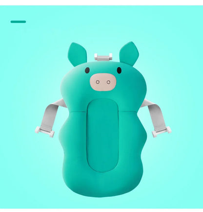 Baby Shower Bath Tub Pad Non-Slip Bathtub Mat Newborn Safety Security Bath Support Cushion Animal Soft Pillow Care Accessories