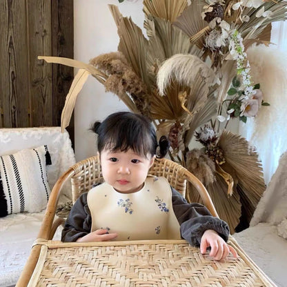 HoneyCherry Baby Silicone Bibs Food Grade Silicone Rice Bibs Complementary Food Bibs Baby Accessories