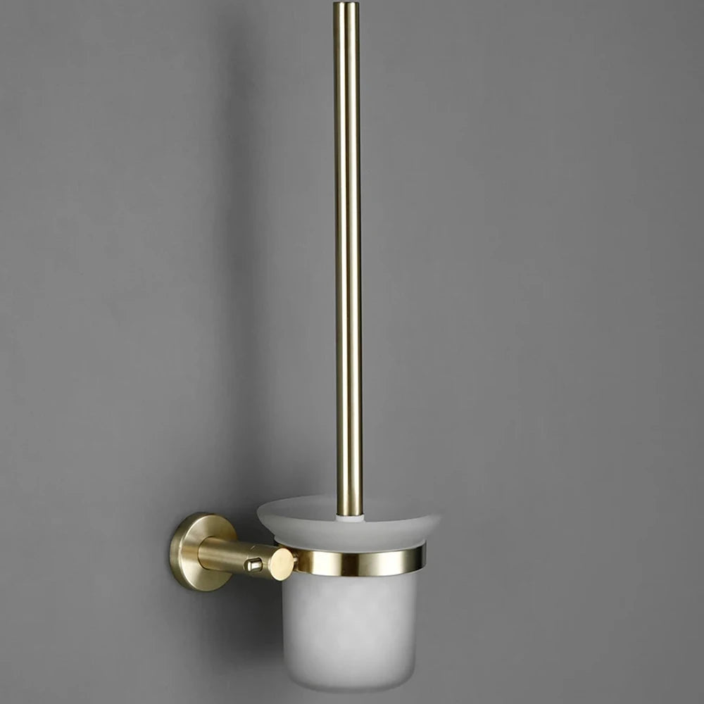 Black Stainless Steel Square Wall-mounted Bathroom Accessories Toilet Brush