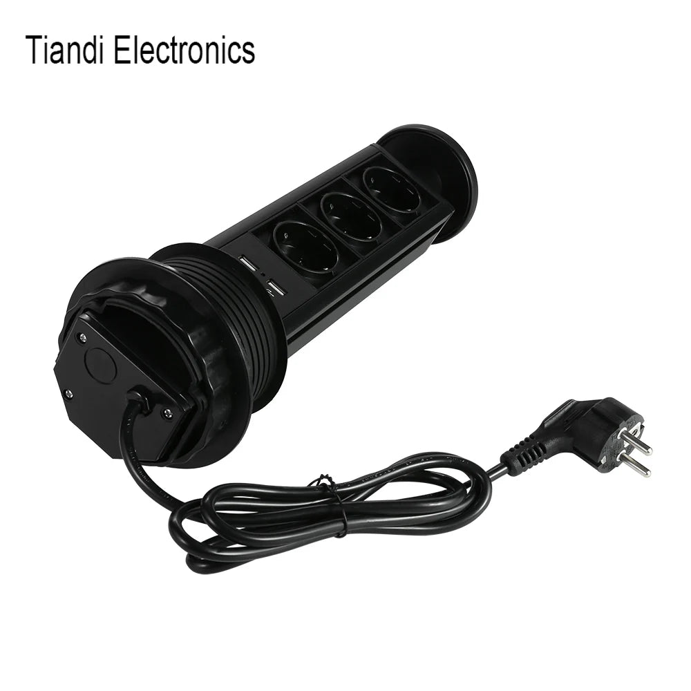 Pop up the socket; Embedded desktop socket; 3-digit AC power USB-A/C Supercharging PD 20W; Used for conference desks, kitchen an