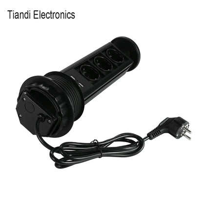 Pop up the socket; Embedded desktop socket; 3-digit AC power USB-A/C Supercharging PD 20W; Used for conference desks, kitchen an