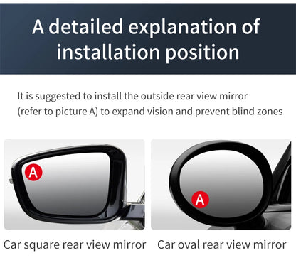 Baseus 2pcs Car Rear View Mirror Full Vision 360 Degree Wide Anger Parking Assitant Waterproof Auto Rearview Blind Spot Mirror