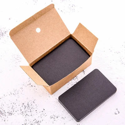 100pcs/box Kraft paper card color blank business card message thank you card writing card label bookmark learning card