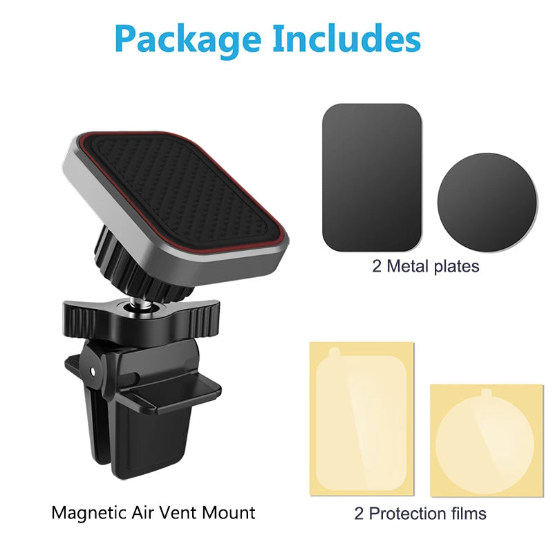Magnetic Phone Holder for Car [6X Upgraded Magnets][Case Friendly]Car Vent Phone Mount 360-Degree Rotation Cell Phone GPS Holder