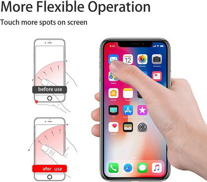 Transparent Cell Phone Ring Holder Stand 360° Degree Rotation Clear Finger Grip Kickstand Compatible Various iPhones Case