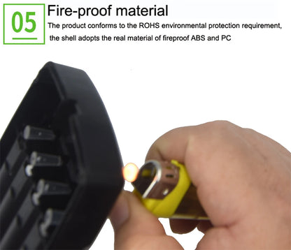 4 way Ecological Charger  with USB input port for  LR03 LR6 disposable Batteries and AA AAA Rechargeable alkaline Batteries