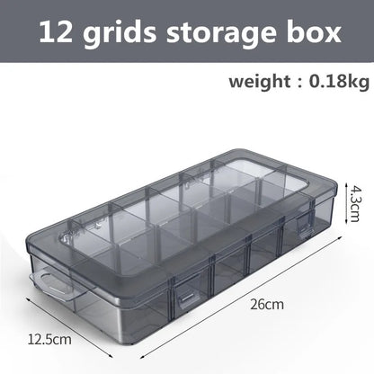 Organizer 9-24 Grids Adjustable Storage Container  Compartment Plastic Storage Box Component Screw Holder Case Display Container