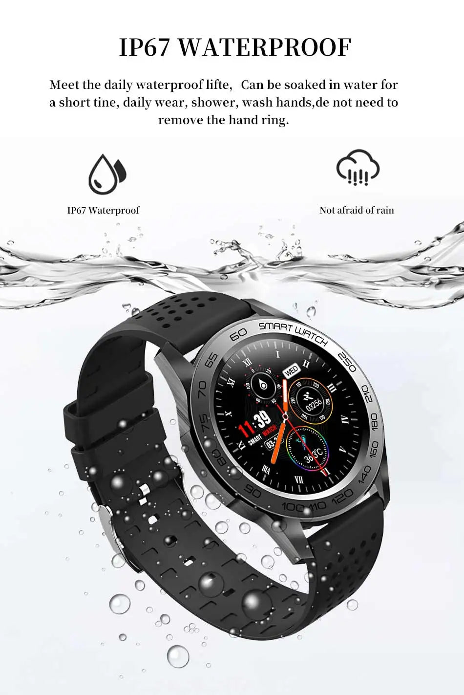 LIGE GPS Sport Track Recording Men Steel Band Smart Watch Body Temperature Activity Sport Fitness SmartWatches  Men Waterproof