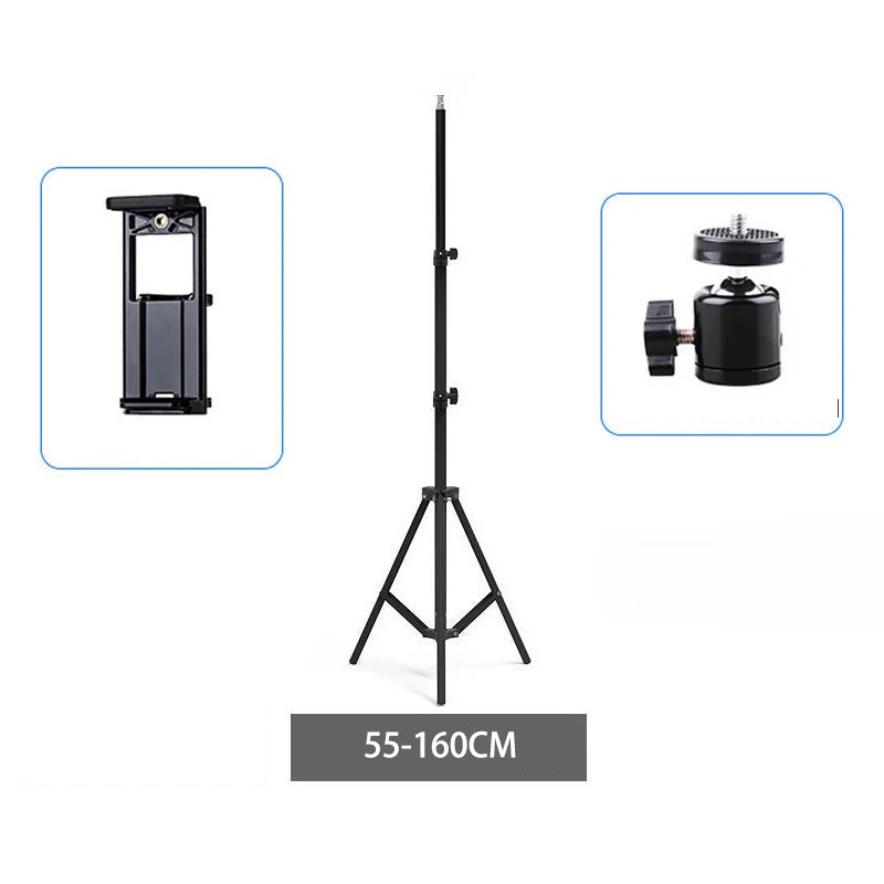 160cm Tripod for Tablet and Phone Aluminum Tripode Tablet Floor Ipad Tripod Stand with Smartphone & Tablet Holder Mount