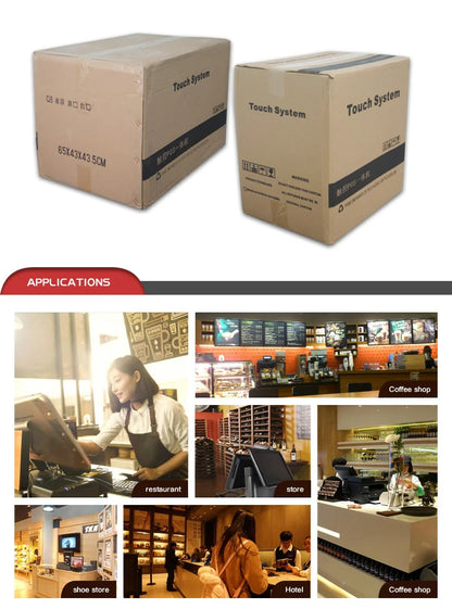 A complete set of cash register equipment thermal printer scanner cash drawer touch cash register 15.1 inch built-in WIFI