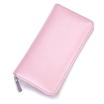 Women RFID Blocking Wallet Genuine Leather Anti Theft 36 Card Holders Women Wallets With Phone Case Clutch Bags Coin Purse Girl