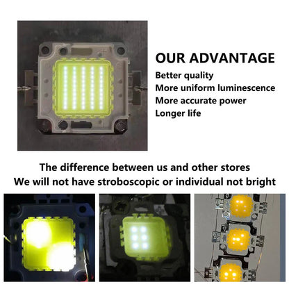 LED Chip Beads 10W 20W 30W 1.5mm Thickness Backlight Diode Lamps Cold Warm White LED Matrix For DIY Flood Light Bulbs Spotlights