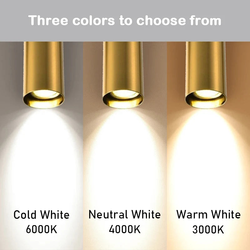 LED Track Light GU10 Aluminum Ceiling Light Modern Golden Tracking Lighting Fixture Clothing Shop Spotlights