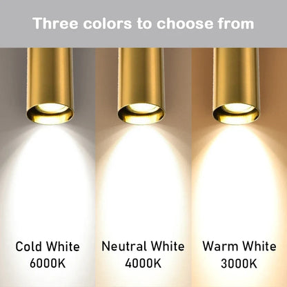 LED Track Light GU10 Aluminum Ceiling Light Modern Golden Tracking Lighting Fixture Clothing Shop Spotlights