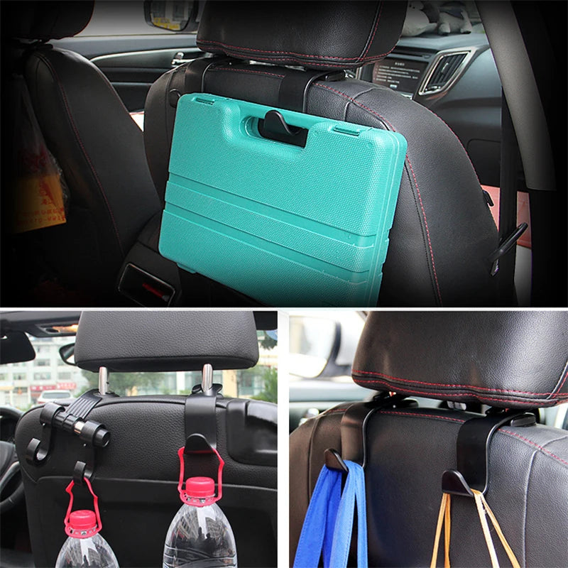 Universal Car Seat Back Hook Phone Holder PP Car Accessories Interior Portable Storage Hook for Car Bag Purse Cloth Hanger Drop
