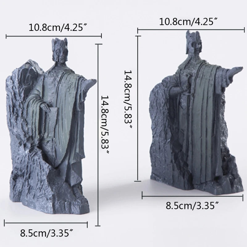 Art Sculptures Retro Book Ends 1 Pair Resin Book Ends for Book Shelves Book Holder Bookends Home Decorative Book Stopper