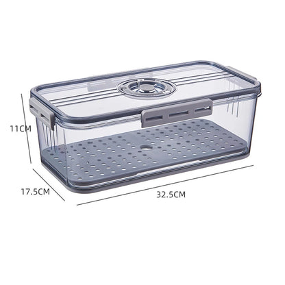 1PCS Timekeeping Kitchen Fridge Organizer Storage Box Lid Refrigerator Thickened Food Pantry Storage Drawer Box Containers Tools