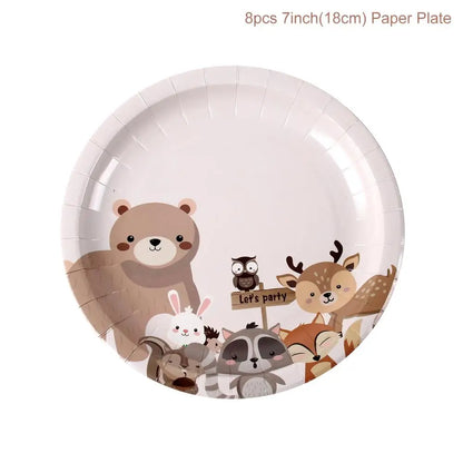 Staraise Woodland Animal Party Safari Jungle DIY Party Decor Birthday Party Decoration Kids Woodland Theme Party Baby Shower