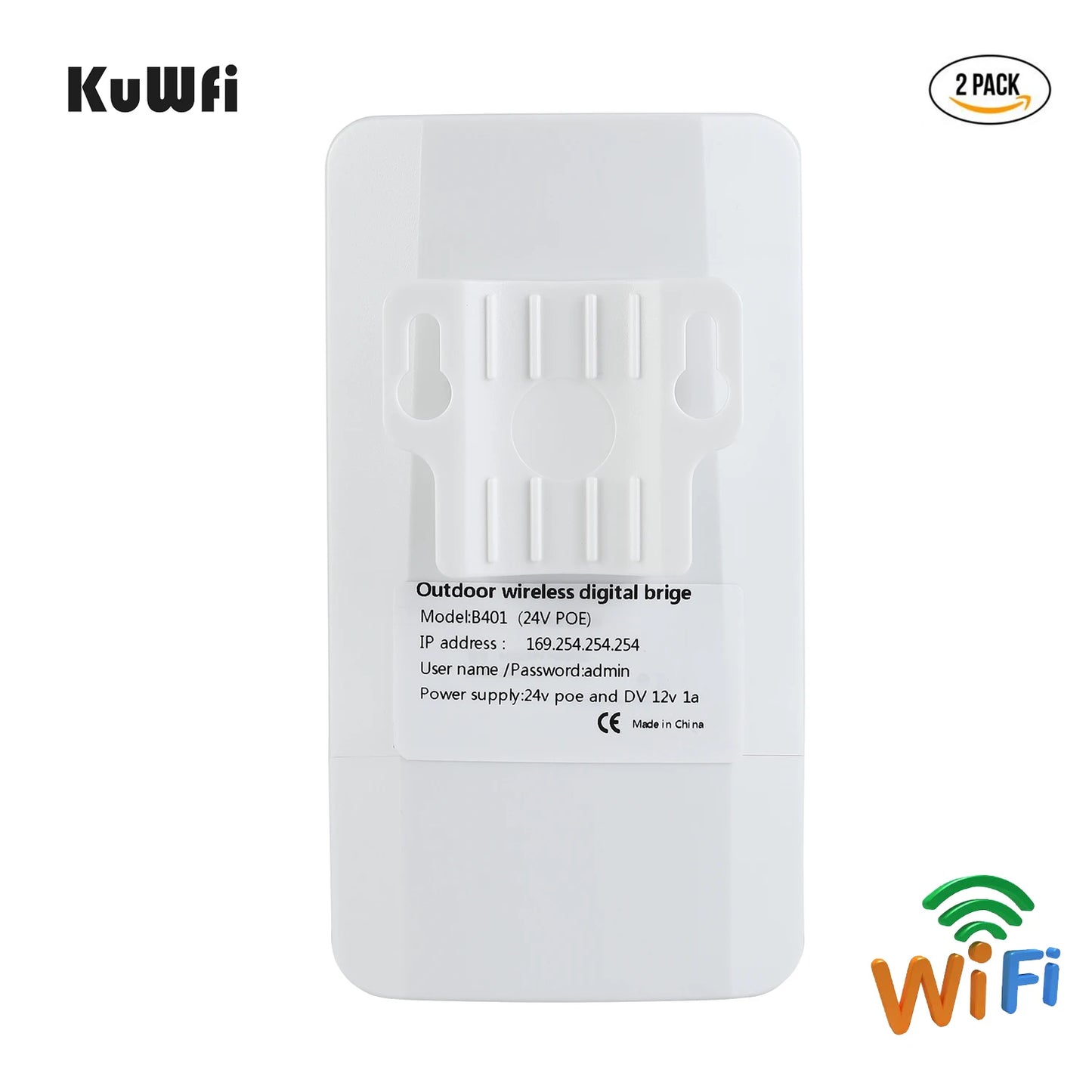 KuWFi Wifi Repeater 2.4G 300Mbps Outdoor AP Long Range Extender Smart Manage Router CPE Wireless Bridge Point to Point 1KM