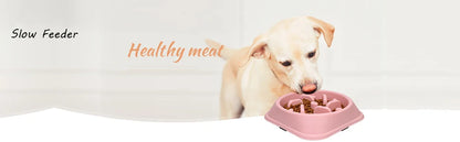 Pet Dog Slow Feeder Bowl Non Slip Puzzle Bowl Anti-Gulping Pet Slower Food Feeding Dishes Dog Bowl for Medium Small Dogs Puppy