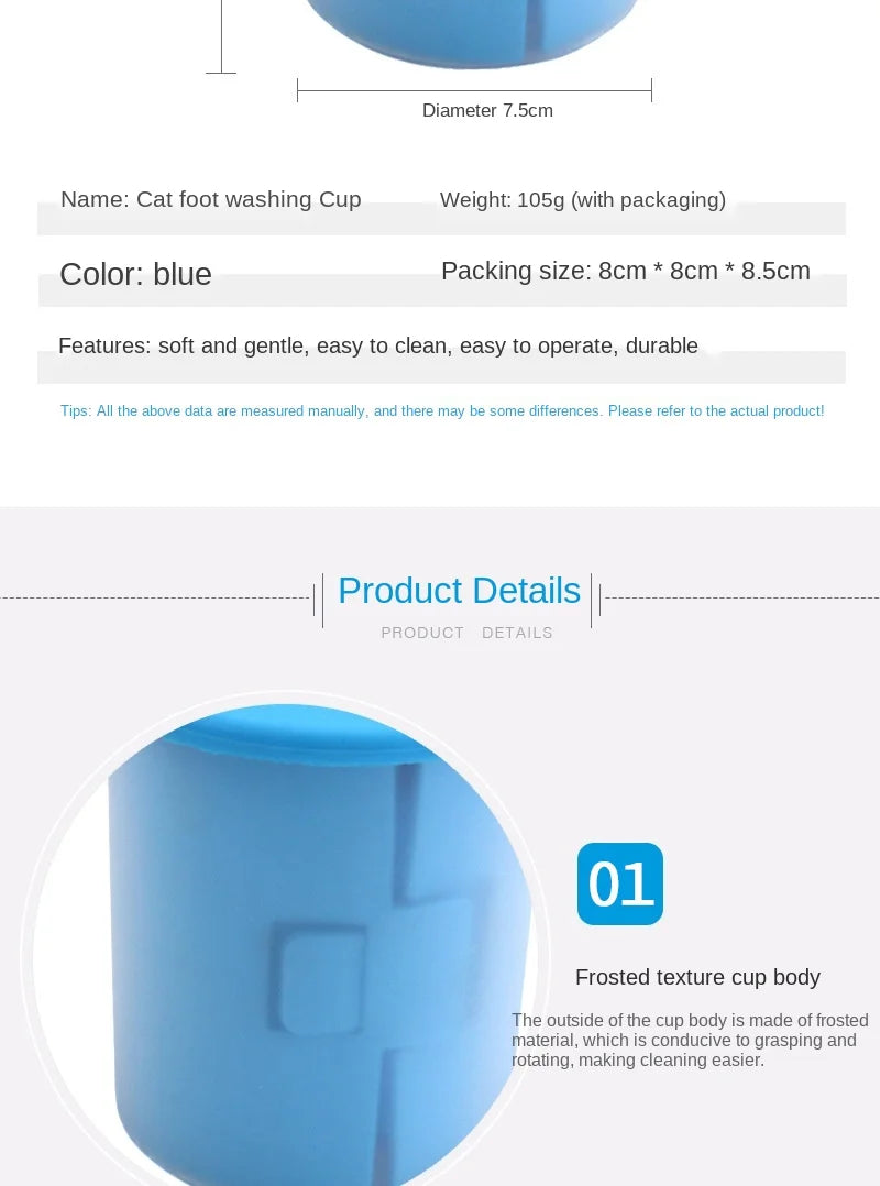 Pet Supplies for Small and Large Dogs - Dog Paw Cleaner Cup, Silicone Pet Feet Washer, Cat Paw Cleaning Tool, Portable