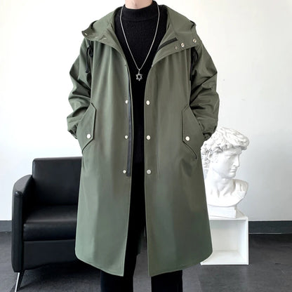 Men's Autumn New Hooded Jacket Korean Streetwear Oversize Coats Korean Streetwear Fashion Male Clothing Hip Hop Loose Jackets