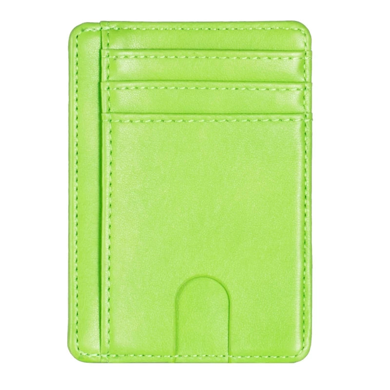 RFID Blocking Leather Wallet Credit Holder Purse Money Case for Men Women My28 21 Dropshipping