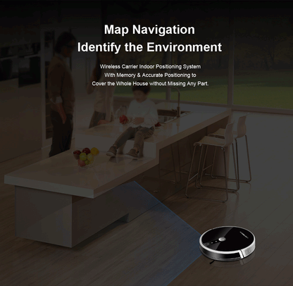 Robot Vacuum Cleaner LIECTROUX/LILIN C30B ,Map Navigation with Memory,Wifi APP Control,6000pa Suction,Smart Electric Water Tank