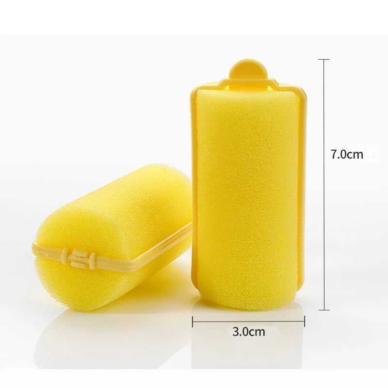 2 Packs 20mm Sponge Hair Rollers Foam Curlers with Buckle Soft Pillar Locking Closure Curling Cute Roller Wave Formers Hair 1544