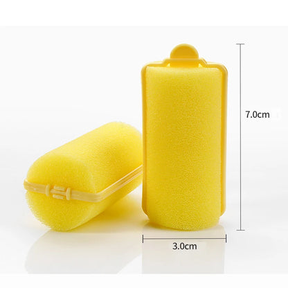 2 Packs 20mm Sponge Hair Rollers Foam Curlers with Buckle Soft Pillar Locking Closure Curling Cute Roller Wave Formers Hair 1544