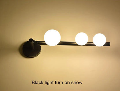 Modern ball wall lamp Decorative luxury wall light for Corridor TV Background Golden Black Mirror Vanity G9 bedside reading lamp