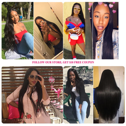 Queen Hair Raw Straight Hair 100% Human Hair Unprocessed Raw Hair Bundles Weave Extension Brazilian Hair Natural Color